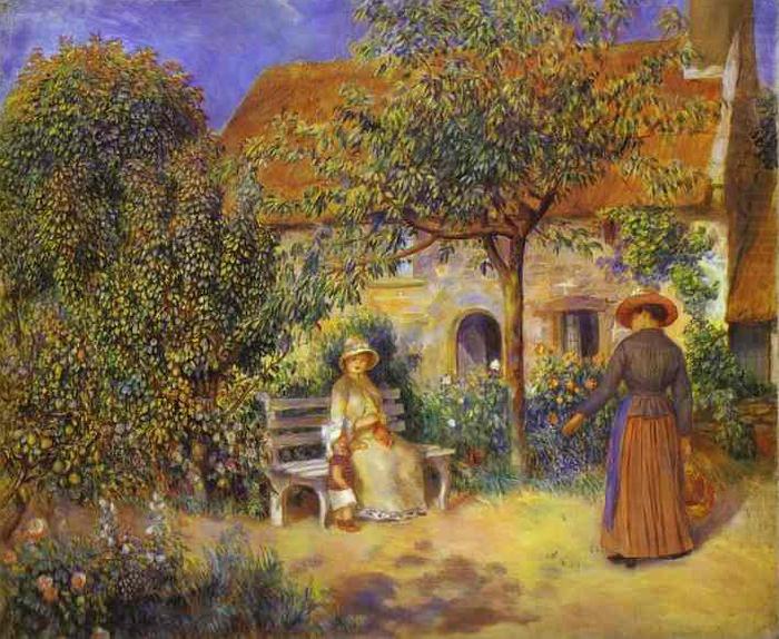 Photo of painting Garden Scene in Britanny., Pierre-Auguste Renoir